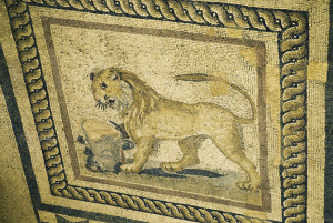 Lion Floor Mosaic