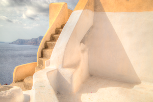 Whitewashed house.